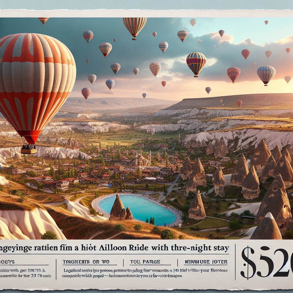 Kurzurlaub Kappadokien für 2 (3 Nächte) mit Heißluftballonfahrt in Göreme