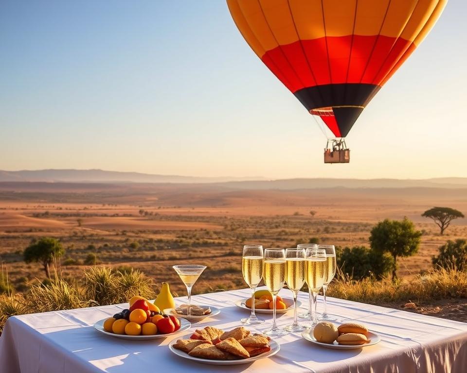 Champagner Frühstück nach Ballonfahrt